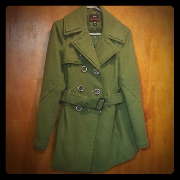 Green Miss Sixty wool belted pea coat - Picture 3 of 6